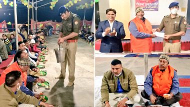 गजब! यूपी पुलिस के जवान ने 60 पूड़ियां खाकर बनाया रिकॉर्ड, एसपी ने किया सम्मानित, देखें तस्वीरें