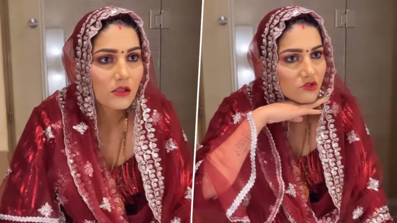 Sapna Choudhary ने देसी भाभी अवतार में बोला 'पुष्पा' से Allu Arjun का हिट डायलॉग, आग लगा दी