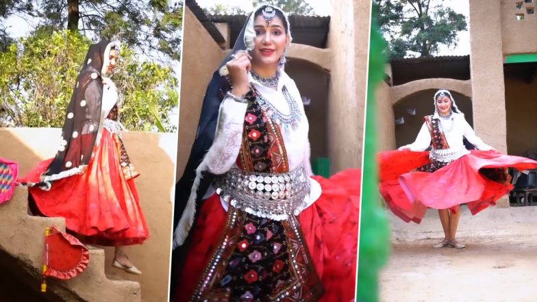 Sapna Choudhary ने लाल लहंगा पहनकर दिखाया अपना देसी भाभी लुक, वायरल हुआ Hot Video