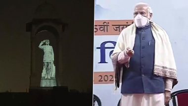 Subhas Chandra Bose Jayanti 2022: पीएम मोदी ने इंडिया गेट पर नेताजी सुभाष चंद्र बोस की होलोग्राम प्रतिमा का अनावरण किया- देखें तस्वीर