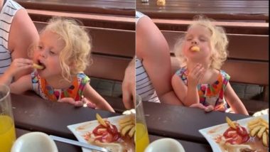 फ्रेंच फ्राई के टेस्ट में ऐसी खोई बच्ची कि खाते-खाते आ गई गहरी नींद, फिर जो हुआ... देखें मजेदार Viral Video