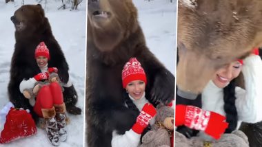 Viral Video: भालू की गोद में बैठकर लड़की ने की खूब मस्ती, उसका बेखौफ अंदाज देख लोग हुए हैरान