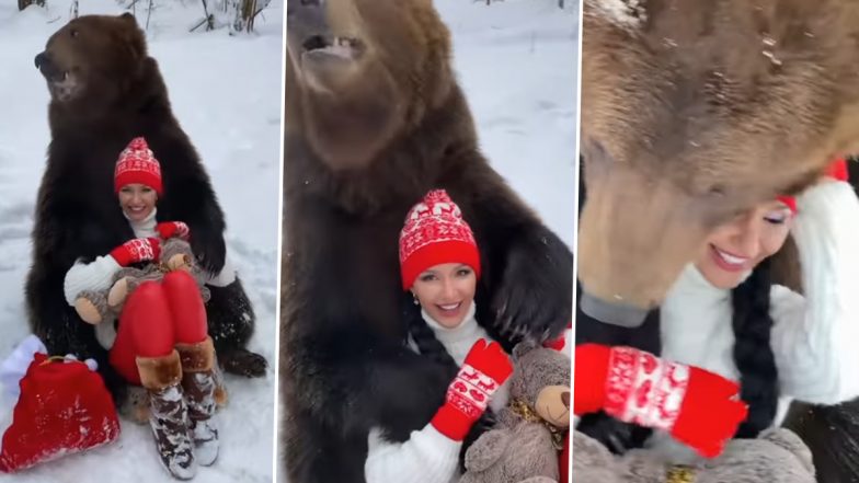 Viral Video: भालू की गोद में बैठकर लड़की ने की खूब मस्ती, उसका बेखौफ अंदाज देख लोग हुए हैरान