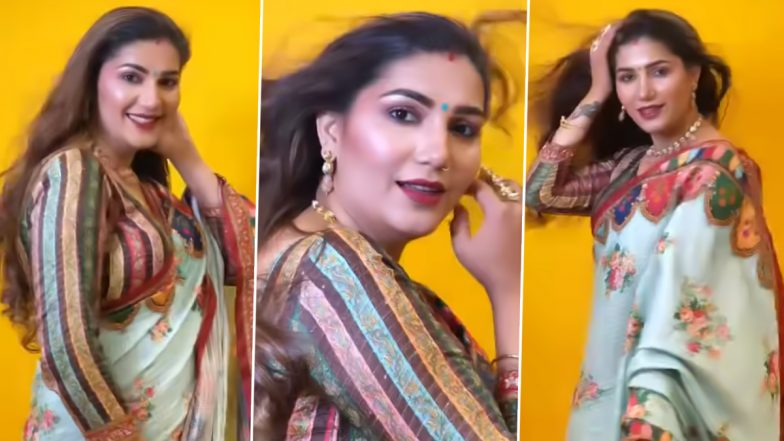 Sapna Choudhary ने साड़ी पहनकर दिखाया अपना देसी भाभी लुक, खूबसूरत स्टाइल में Video हुआ Viral