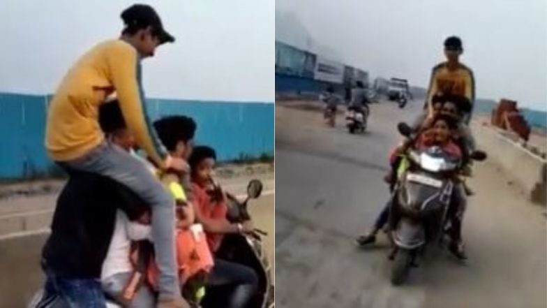 Mumbai: स्कूटी पर हीरोपंती करते युवाओं का वीडियो हुआ वायरल, स्टंट देखकर उड़ जाएंगे आपके होश