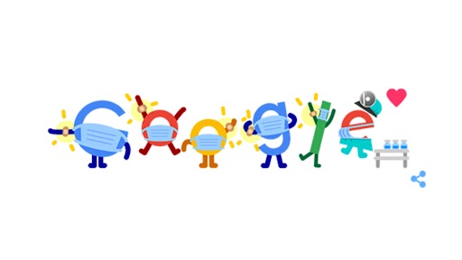 Google डूडल ने लोगों से जान बचाने के लिए टीकाकरण और मास्क पहनने का किया आग्रह