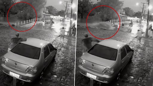 Shocking Video: देखते ही देखते तेज पानी की धार में बह गया ब्राजील का ये ब्रिज, साथ बहा ले गया कार और घर, देखें भयावह वीडियो