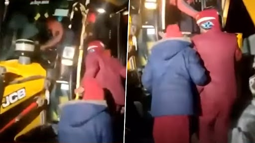 Baraat in JCB: हिमाचल प्रदेश में भारी बर्फ़बारी के कारण दूल्हे को जेसीबी में ले जानी पड़ी बारात, अनोखी शादी का वीडियो हुआ वायरल
