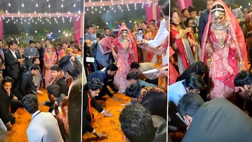 दुल्हन के भाइयों ने उसकी एंट्री के लिए किया कुछ ऐसा, वीडियो देख लोग हुआ इमोशनल