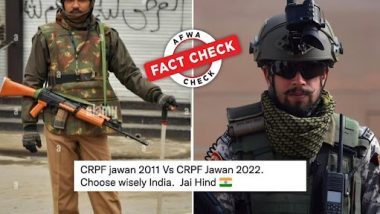 Fact Check: सोशल मीडिया पर CRPF जवान की अत्याधुनिक हथियार के साथ तस्वीर वायरल? जानें इसकी सच्चाई