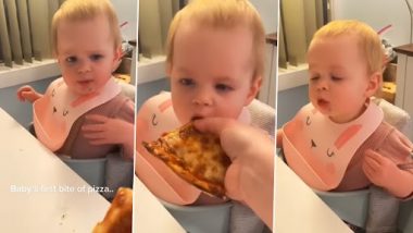 Viral Video: छोटी से बच्ची ने पहली बार खाया पिज्ज़ा, मजेदार रिएक्शन हुआ इंटरनेट पर वायरल, देखें वीडियो