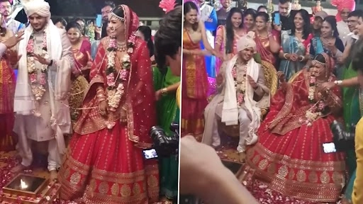  शादी के बाद दूल्हा और दुल्हन ने खेला मजेदार गेम, इंटरनेट पर लोगों को आया पसंद, देखें वीडियो