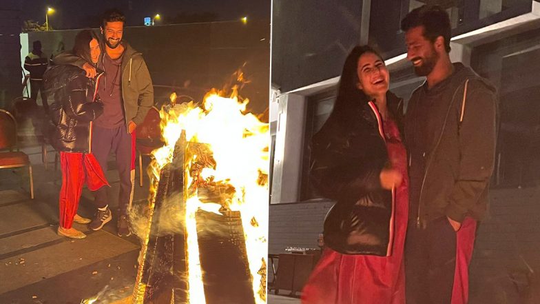 Katrina Kaif और Vicky Kaushal ने शादी के बाद साथ मिलकर मनाया लोहड़ी का त्यौहार, देखें Photos