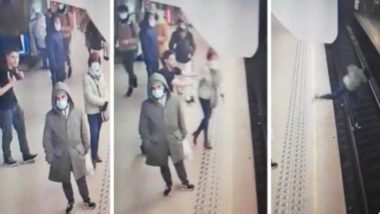 प्लेटफॉर्म पर खड़ी थी महिला, पीछे से आकर शख्स ने ट्रेन के सामने दिया धक्का, फिर जो हुआ... (Watch Viral Video)
