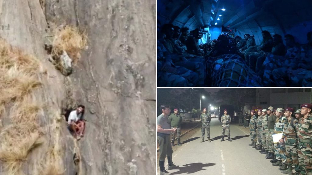 केरल में पहाड़ी पर दो दिन से बिना भोजन, पानी के फंसा युवक बचाया गया