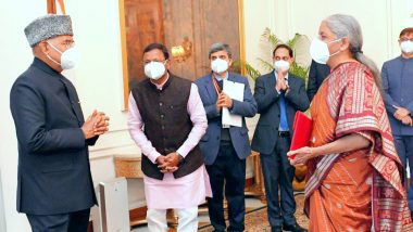 Budget 2022 पेश करने से पहले वित्त मंत्री निर्मला सीतारमण ने राष्ट्रपति रामनाथ कोविंद से मुलाकात की
