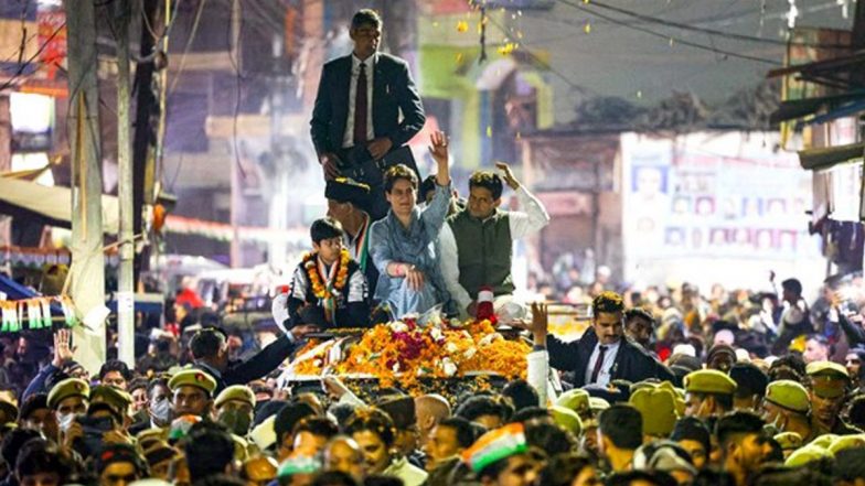 UP Elections 2022: मुरादाबाद में कांग्रेस प्रत्याशी के खिलाफ मुकदमा दर्ज, प्रियंका गांधी का बिना परमिशन रोड शो कराने का आरोप