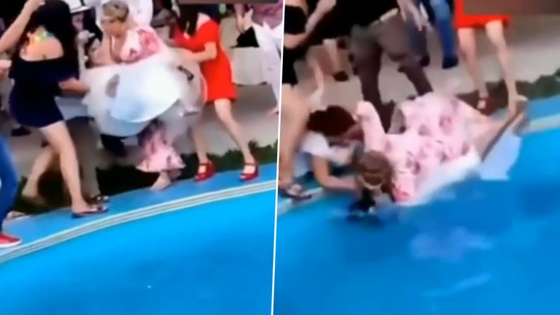 Viral Video: लड़कियों ने की स्विमिंग पूल में दुल्हन को फेंकने की कोशिश, फिर जो हुआ... नजारा देख हंसी से हो जाएंगे लोटपोट
