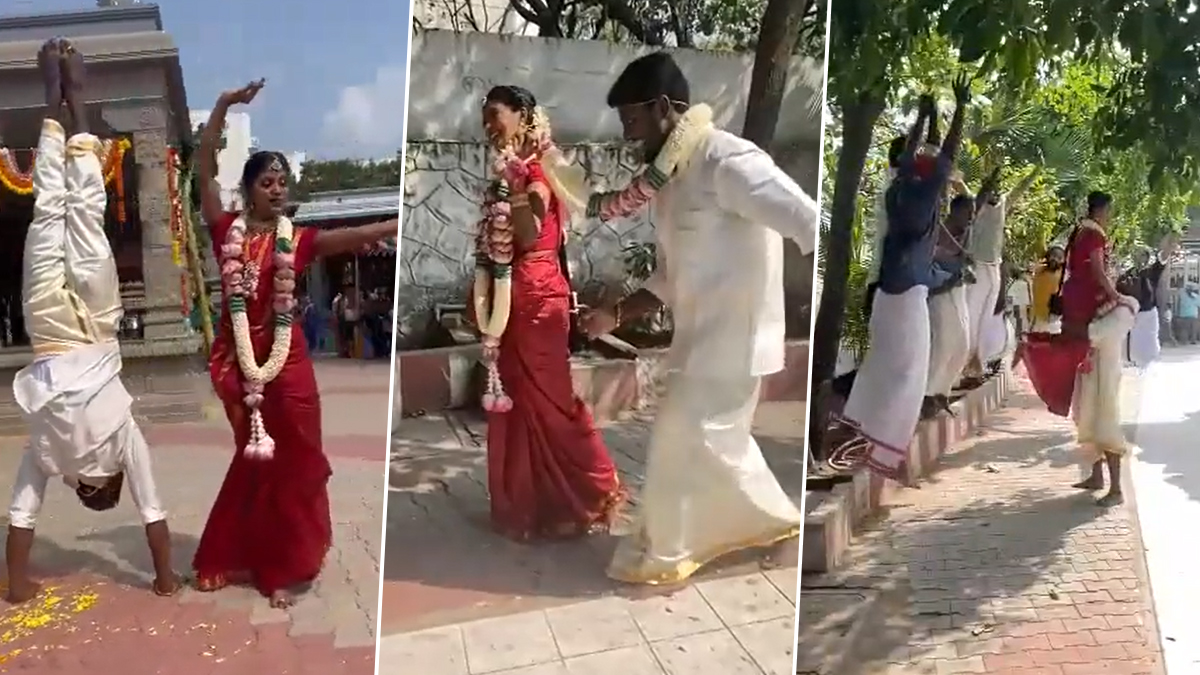 Viral Video: दूल्हा-दुल्हन ने अपनी अजीबो-गरीब हरकत से खींचा सबका ध्यान, प्री-वेडिंग शूट का वीडियो हुआ वायरल | 👍 LatestLY हिन्दी