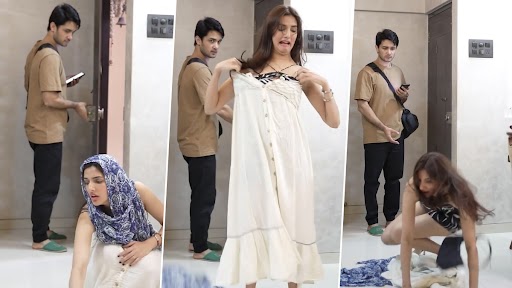 Girl Dhamaka Video: पति ने बाहर जाने का किया बहाना, पत्नी ने कपड़े उतारे और करने लगी ये