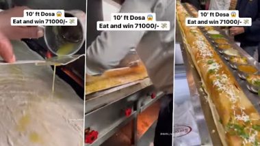 10 Foot Long Dosa: दिल्ली के फ़ूड विक्रेता ने बनाया दस फिट लंबा डोसा, खाने वाले को मिलेगा 71 हजार का इनाम