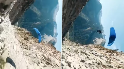 Viral Video: पैराग्लाइडिंग के दौरान शख्स ने हवा में किया जबरदस्त स्टंट, शॉकिंग वीडियो हुआ वायरल