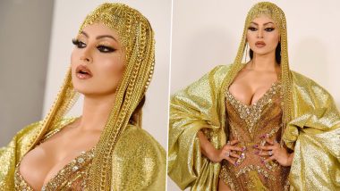 Urvashi Rautela के 40 करोड़ की गोल्डन गाउन देखकर रह जाएंगे दंग, अरब फैशन वीक में दिखा बोल्ड अवतार (See Photos)