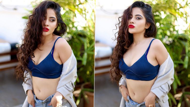 Urfi Javed Bold Photo: उर्फी जावेद ने सेक्सी ब्लू ब्रा में लगाया हॉटनेस का तड़का