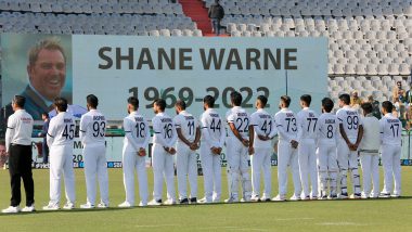 दिवंगत शेन वार्न की स्मृति में काली पट्टी बांधकर उतरे भारत और श्रीलंका के खिलाड़ी