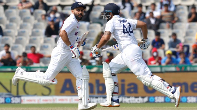 IND vs SL 1st Test Day 1: लंच ब्रेक के बाद खेल शुरू, हनुमा विहारी-विराट कोहली के बीच शानदार अर्धशतकीय साझेदारी पूरी