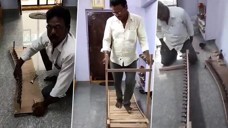 Desi Jugaad Viral Video: एक्सरसाइज करने के लिए शख्स ने बनाया लकड़ी का शानदार ट्रेडमिल, इस अनोखे आविष्कार का वीडियो हुआ वायरल