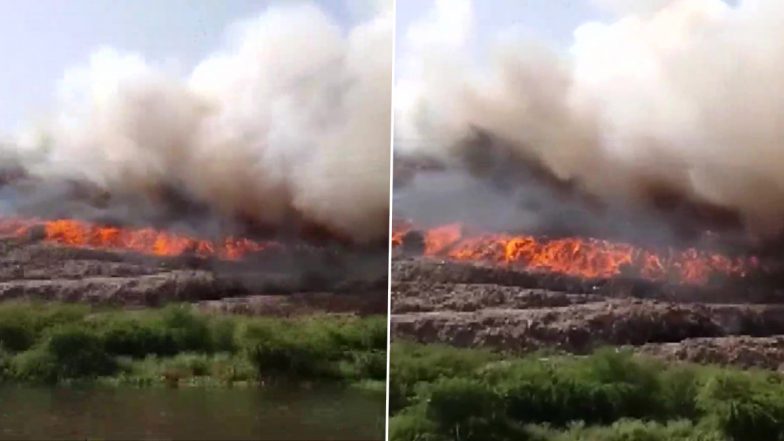 Delhi Fire: दिल्ली के गाजीपुर डंपिंग यार्ड में लगी आग, दमकल की 6 गाड़ियां मौके पर