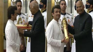 Padma Shri Award: गायक सोनू निगम को  राष्ट्रपति रामनाथ कोविंद ने पद्म श्री पुरस्कार से सम्मानित किया- Watch Video