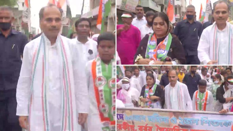 West Bengal: बीरभूम हिंसा को लेकर कांग्रेस का विरोध प्रदर्शन, अधीर रंजन चौधरी ने 'न्याय यात्रा' नाम से निकाला मार्च