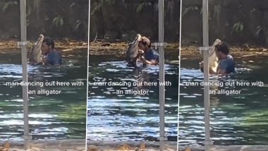 Dance With Crocodile: शख्स ने पानी में किया मगरमच्छ के साथ रोमांटिक डांस, Viral Video देख उड़ जाएंगे आपके होश