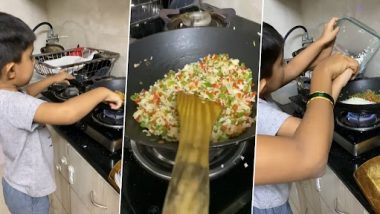 Little Boy Cooking: खाना बनाते हुए छोटे बच्चे का क्यूट क्लिप वायरल, वीडियो देख बन जाएगा दिन