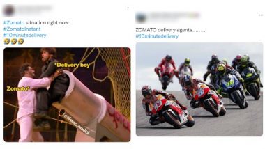 Zomato 10-Minute Delivery Memes: जोमैटो के दस मिनट में फ़ूड डिलीवरी घोषणा के बाद ट्विटर पर मीम्स और जोक्स वायरल, यूजर्स ने कहा- 'ये बात हजम नहीं हो रही'