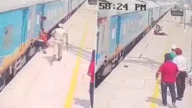 Viral Video: आरपीएफ कांस्टेबल ने चलती ट्रेन के नीचे घसीटे जा रहे यात्री को मौत के मुंह में जाने से बचाया, देखें वीडियो