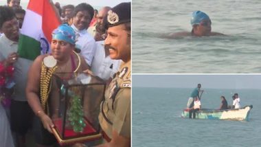 ऑटिस्टिक लड़की ने श्रीलंका से तमिलनाडु तक 13 घंटे में तैरकर बनाया रिकॉर्ड, देखें तस्वीरें