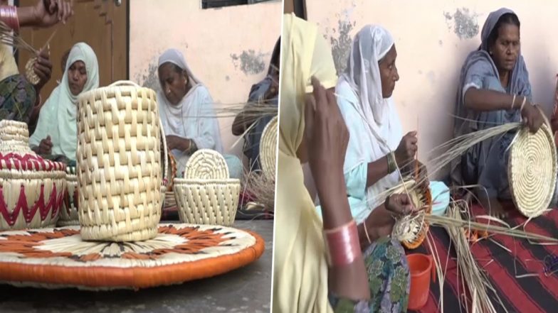 Uttar Pradesh: प्रयागराज में मूंज से इको फ्रेंडली सजावट का सामान व रोजमर्रा का सामान बनाकर महिलाएं आत्मनिर्भर हो रही हैं महिलाएं
