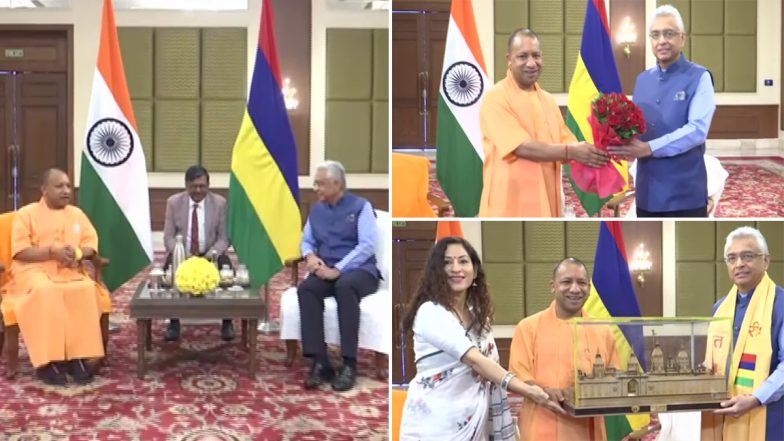 UP: सीएम योगी आदित्यनाथ से वाराणसी में मिले मॉरीशस के प्रधानमंत्री प्रविंद जगन्नाथ