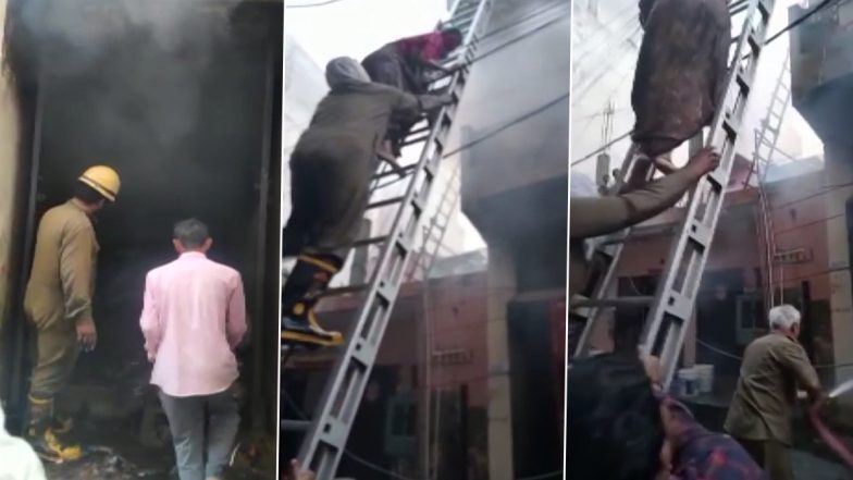 दिल्ली के बादली एक्सटेंशन में मदर डेयरी के पास घर में आग लगी, दमकल की गाड़ियां मौके पर