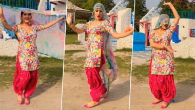 Sapna Choudhary ने सूट पहनकर देसी भाभी स्टाइल में 'गोरी नाचे' सॉन्ग पर किया डांस,Video हुआ Viral