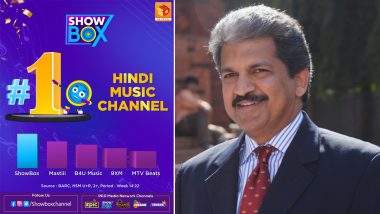IN10 Media का Showbox  बना देश का नंबर 1 म्यूजिक चैनल, Anand Mahindra ने ट्वीट करके दी बधाई