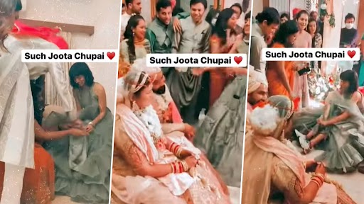 शादी के दौरान लड़की ने अपने ड्रेस की ऐसी जगह छुपाया जूता जिसे देखकर सब हो जाएंगे दंग