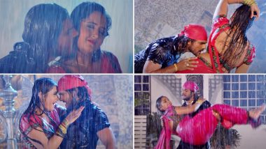 Khesari Lal Yadav ने Indu Sonali संग बारिश में किया हॉट रोमांस, भोजपुरी गाने से मचाया बवाल (Watch Video)
