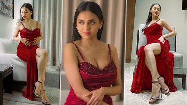 Tejaswi Prakash ने रेड हॉट गाउन में दिखाई सेक्सी पर्सनालिटी, देखें ये Hot Photos