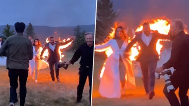 Viral Video: खुद को आग लगाकर मेहमानों के बीच से भागने लगे दूल्हा-दुल्हन, हैरान करने वाला वीडियो हुआ वायरल