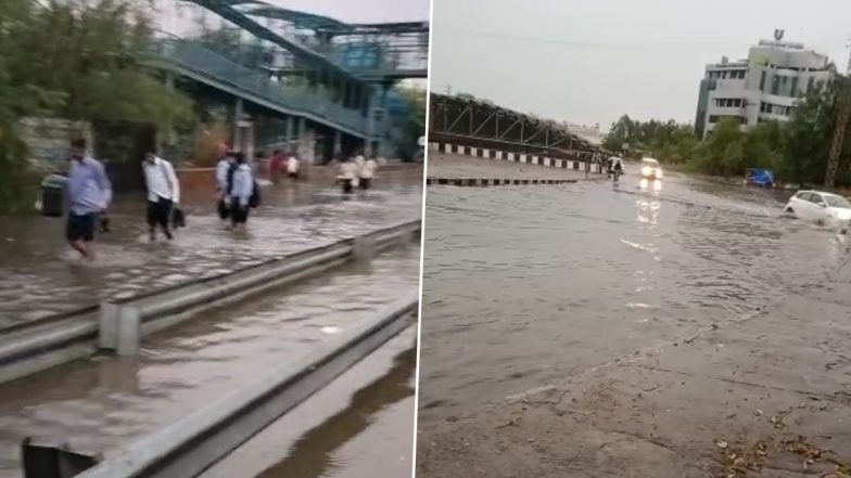 गुरुग्राम में आफत में बारिश- सड़कें बनी तालाब, ट्रैफिक पुलिस ने जारी की एडवाइजरी
