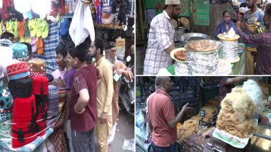 Eid-ul-Fitr 2022: दिल्ली के जामा मस्जिद बाजार में ईद की खरीदारी के लिए लोगों की उमड़ी भीड़